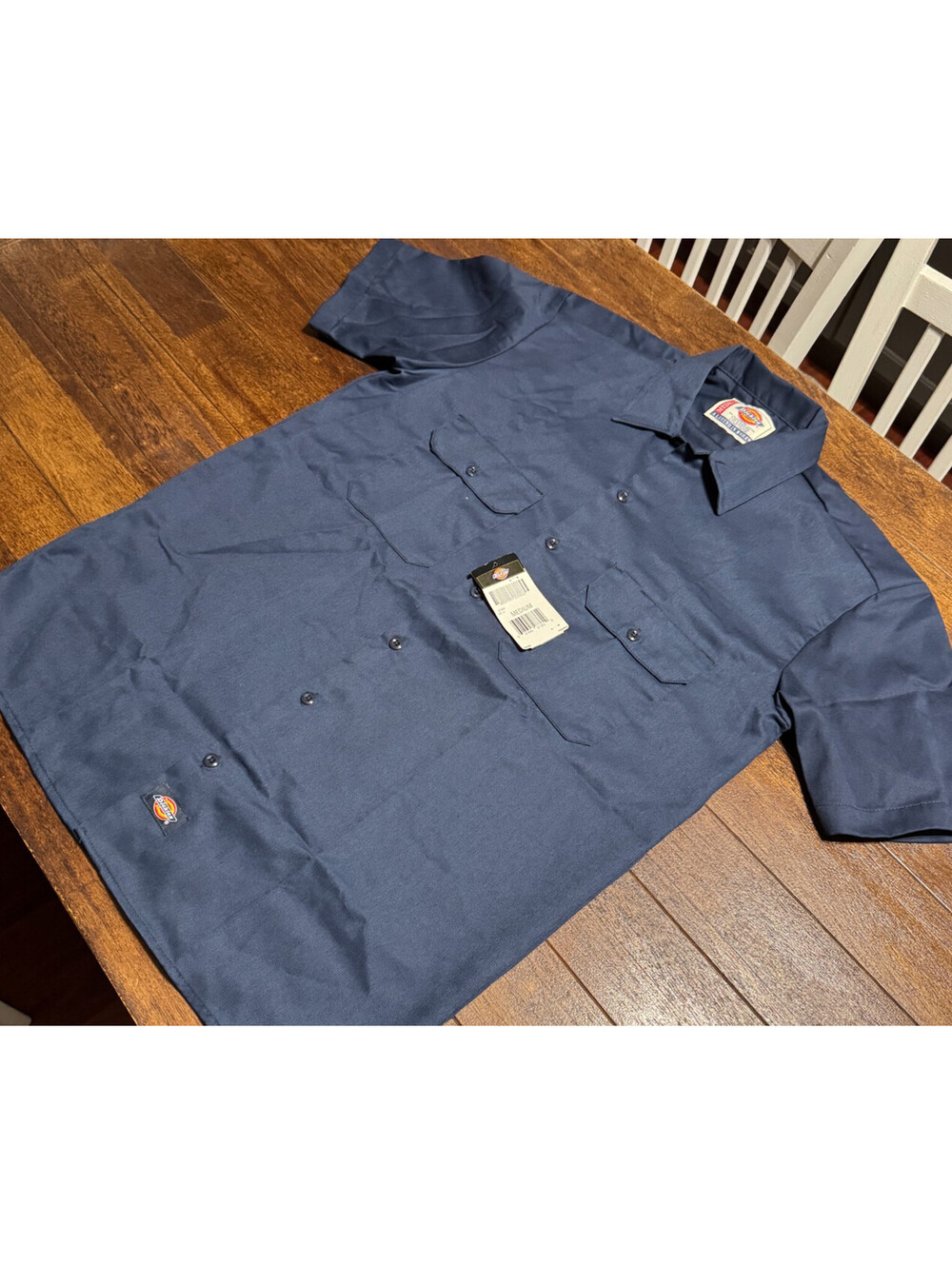 Dickies Mens Navy Twill Short Sleeve Work Shirt M Grunge Skater Gorpcore NWT